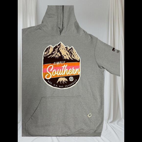 Simply Southern Women’s Size Large Gray Hoodie Rare Unique. - Picture 2 of 9